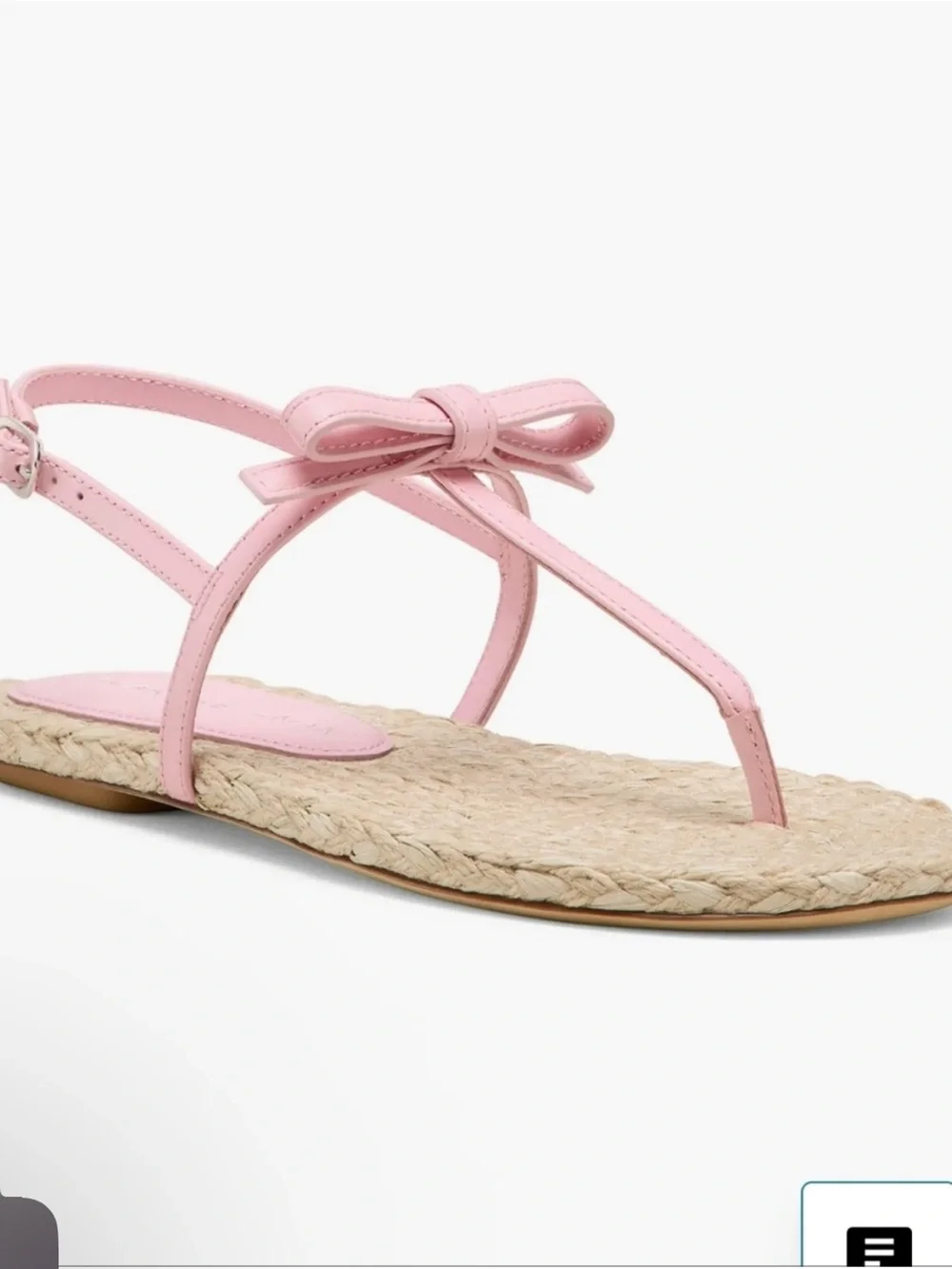 Stuart Weitzman Pink T-Strap Espadrille Sandals
